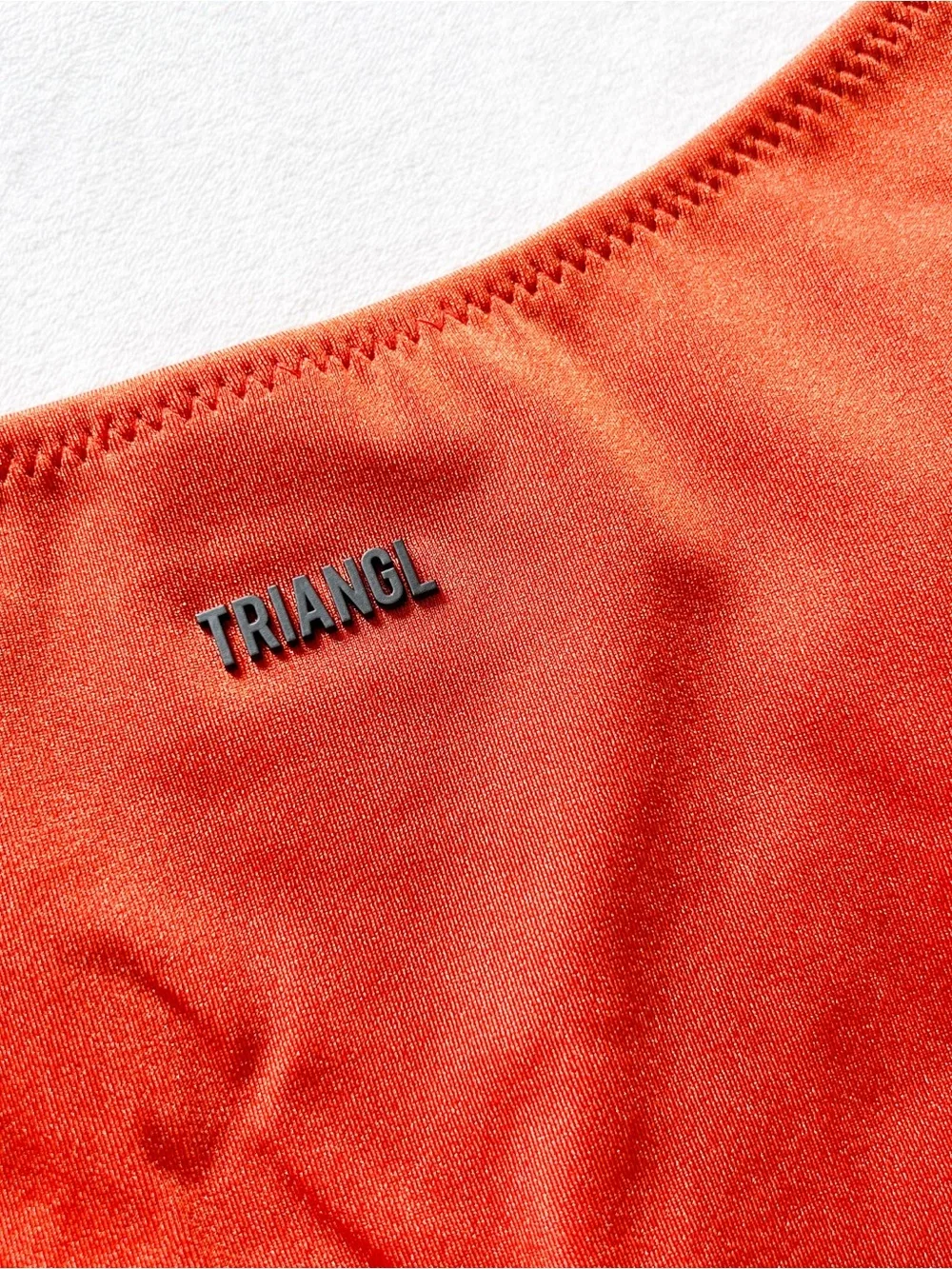 Triangl Swimwear Shimmery Orange Low-Rise Bikini Bottom - Small